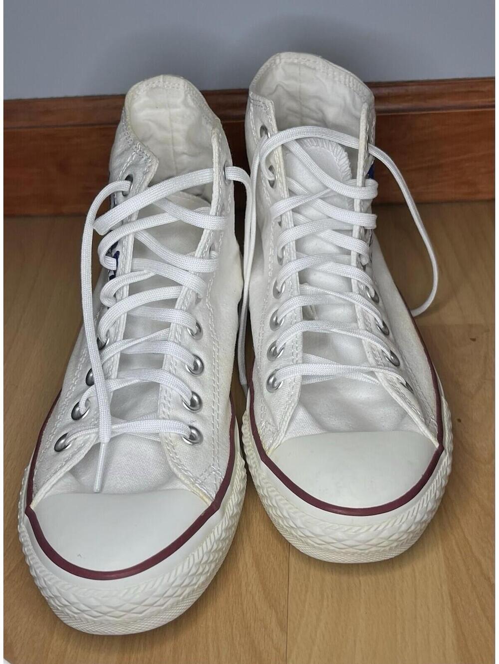 Converse Canvas Hi-Top Villanova Hand Painted Sneakers M 7 W 9 One Of A Kind! - Picture 4 of 9